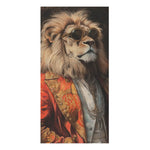 Renaissance Lion in Couture with Sunglasses Bath Towel