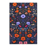 Vibrant Floral Embroidered Accent Rug