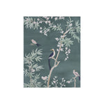 Chinoiserie Birds and Floral Scene - Dark Fine Art Poster