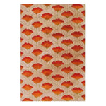 A beautifully designed Balanced Bloom Hand Tufted Area Rug showcasing vibrant orange floral patterns on a soft beige background. This wool rug is perfect for adding warmth and style to any living room. Ideal for those seeking large area rugs, its 8x10 size makes it a standout piece among living room area rugs.