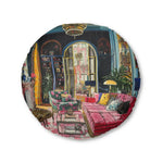 Blush Drama Abstract Floor Pillow