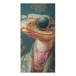 Stylish Snake in Couture Retro Vibes Bath Towel