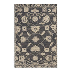 Charcoal & Beige Tribal Medallion Accent Rug