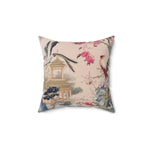 Enchanted Peony Pavilion Throw Pillow