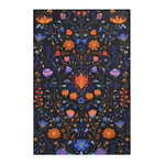 Vibrant Floral Embroidery Accent Rug