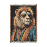 Majestic Swagger Lion King Woven Blanket
