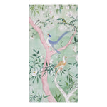 Colorful Birds on Floral Branches Bath Towel