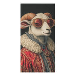 Elegant Sheep in Regal Attire Bath Towel