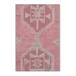 Boho Pink Tribal Medallion Accent Rug