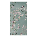 Floral Bird Bath Towel with Soft Green Background