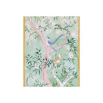 Green Chinoiserie Birds and Floral Scene Fine Art Poster