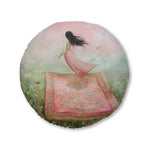 Enchanted Flight on a Magic Carpet Floor Pillow