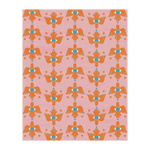 Azure Avian Hand Tufted Wool Rug in a vibrant orange color, featuring an elegant abstract bird pattern. This 8x10 area rug is perfect for adding a splash of color to your living room. Crafted from high-quality wool, it offers both durability and style.