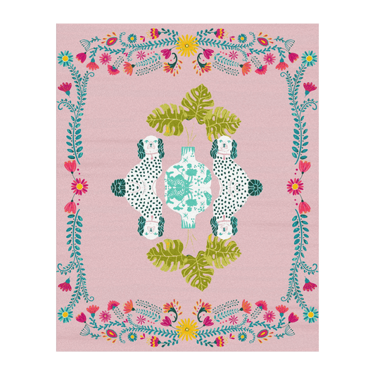 Floral Monstera Staffordshire Pastel Hand Tufted Rug" - Delicate and enchanting, this hand-tufted rug features intricate floral motifs and Monstera leaves in soft pastel hues. Adding a touch of elegance to any room, it infuses your space with a sense of tranquility and beauty, creating a serene atmosphere that invites relaxation and contemplation
