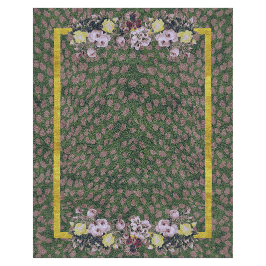 Immerse your living space in the serene beauty of the Garden of Courage Hand-Tufted Rug - Night. This exquisite rug is a testament to craftsmanship, featuring a captivating design inspired by a nighttime garden. 