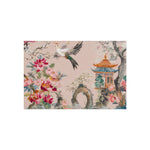 Vintage Chinoiserie Bird and Pagoda Fine Art Poster