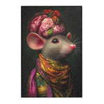 Whimsical Elegance Artistic Mouse Accent Rug