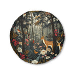 Wildlife and Floral Forest Floor Pillow