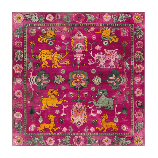 Ethnic Harmony Tapestry Wool Hand Knotted Area Rug