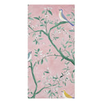 Floral Bird Bath Towel with Pink Background