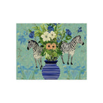 Zebra and Floral Vase Fine Art Poster