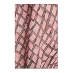 Pink & Brown Woven Checkered Rug