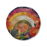 Flamingo Rainbow Garden Floor Pillow