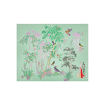 Celadon Garden Birds Fine Art Poster