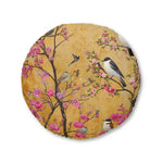 Blossoming Birds Floral Square Floor Pillow