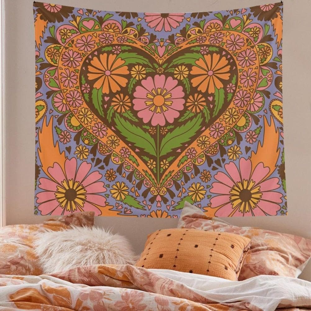Wall Hanging Tapestry - Floral  Tapestry wall hanging, Tapestry