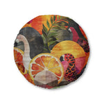 Tropical Birds and Citrus Floor Pillow