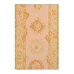Boho Sunburst Peach and Gold Accent Rug
