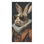 Regal Rabbit Couture Elegance & Sunglasses Bath Towel