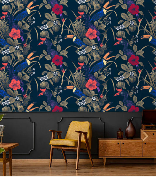 Toucan Jungle Retreat Wallpaper