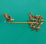 Antique Golden Birds Curtain Wall Hook Left