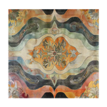 Top view of the Baroque Harmony Hand Tufted Area Rug, showcasing its intricate design with vibrant colors and elegant patterns. Perfect for adding a touch of sophistication to living rooms and dining rooms, this large wool rug combines artistic flair with functionality.