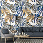 Blue Oversized Tropical Monstera Leaves Wallpaper Blue Oversized Tropical Monstera Leaves Wallpaper 