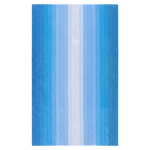 Striped blue and white rug on a white background