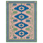 Blush Azure Totem Hand Tufted Wool Rug