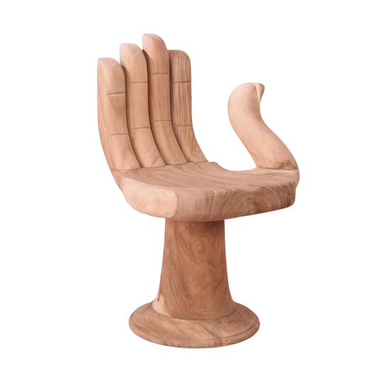 Buddha Hand Wooden Accent Chair