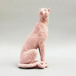 Colored Flocking Cheetah Sculpture pink
