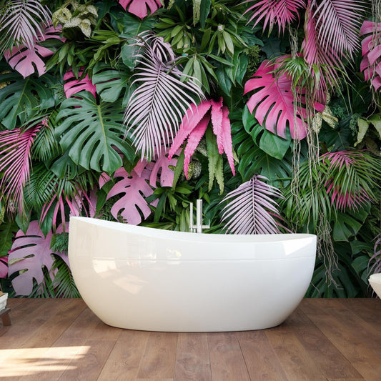 Colorful Tropical Palm Leaves Wall Mural 