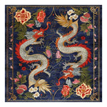 This stunning Crimson Dragon Hand Tufted Rug is a large area rug perfect for adding a touch of elegance to your living room. Featuring two intricately designed dragons amidst a vibrant floral pattern, this wool rug brings an exotic charm and is ideal for those seeking unique rugs for living rooms.
