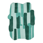 Cyan Mosaic Ridge Hand Tufted Rug - MAIA HOMES
