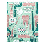 This vibrant Dental Doodles Hand Tufted Rug is a perfect addition to your living room. The large area rug features playful dental-themed illustrations, including teeth and dental tools, set on a soft pastel background. Made from high-quality wool, this living room area rug combines unique style with comfort, making it an ideal choice for those looking for large area rugs for living rooms.