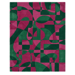 Emerald Magenta Maze Hand Tufted Rug - MAIA HOMES