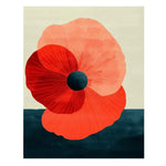 Beautiful Floral Fusion Hand Tufted Wool Area Rug featuring a striking red and orange flower design against a cream background. Perfect for adding a contemporary touch to large living room spaces, this floral rug is crafted from high-quality wool, making it a stylish and durable choice for any area rugs for living room collection.