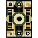 This contemporary area rug features an abstract geometric design in earthy tones, perfect for adding a modern touch to your living room. The hand-tufted wool rug showcases intricate patterns that make it a standout piece among large area rugs. Ideal for those seeking stylish area rugs for living rooms, this wool rug combines durability with artistic flair.