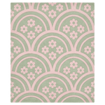 Mint Daisy Waves Hand Tufted Rug