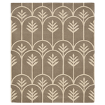 Mocha Arched Meadow Hand Tufted Rug